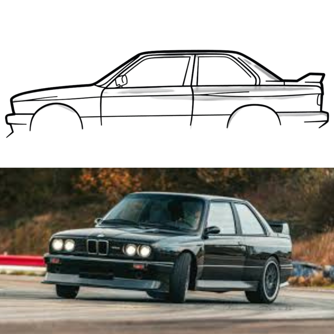 BMW M3 E30 Silhouette Metal Wall Art – AutoCuts BMW M3 E30 Silhouette Metal Wall Art – AutoCuts